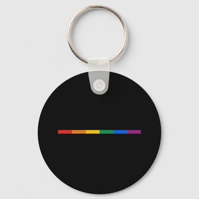 Gay Pride Stripe Keychain (Front)