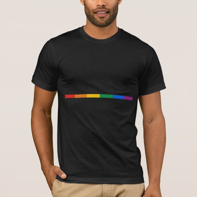 Gay Pride Stripe T-Shirt (Front)