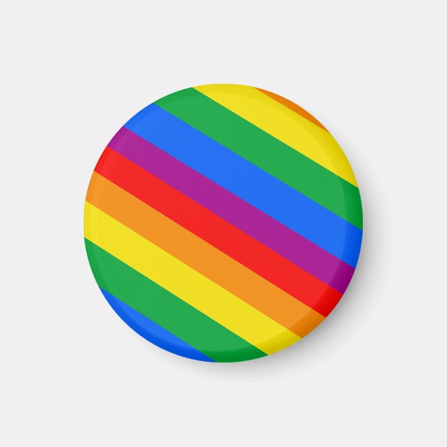 Gay Pride Stripes Magnet (Front)