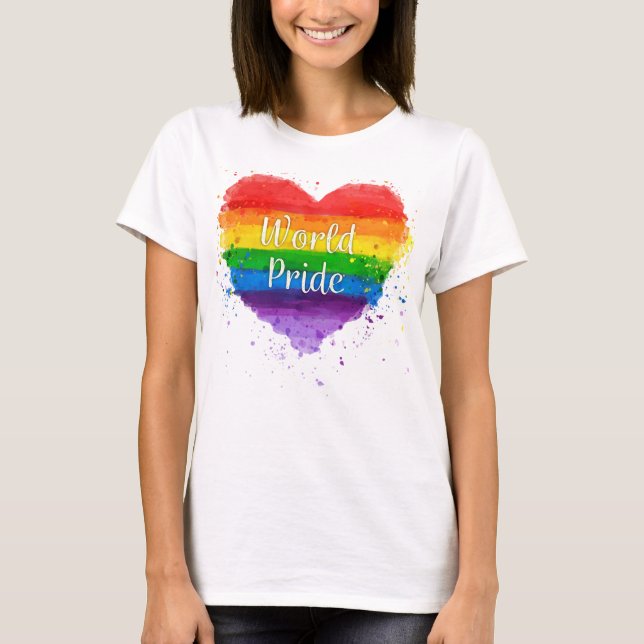 Gay pride, T-shirt d'arc-en-ciel de fierté du (Devant)