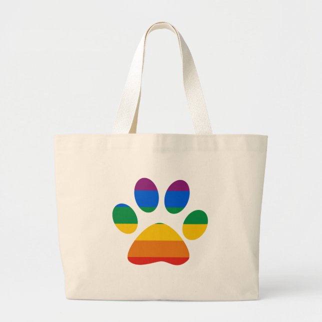 Gay Pride T-shirt Large Tote Bag (Front)