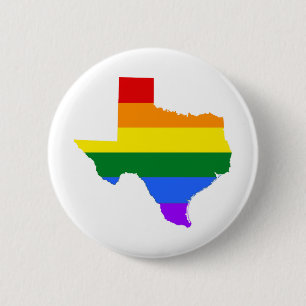 Gay Pride   Texas Rainbow 2 Inch Round Button