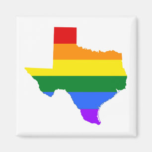 Gay Pride   Texas Rainbow Magnet