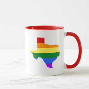 Gay Pride Texas Rainbow Mug