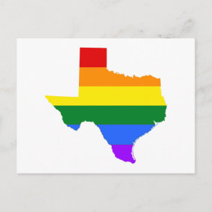 Gay Pride Texas Rainbow Postcard