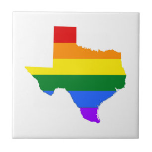 Gay Pride   Texas Rainbow Tile