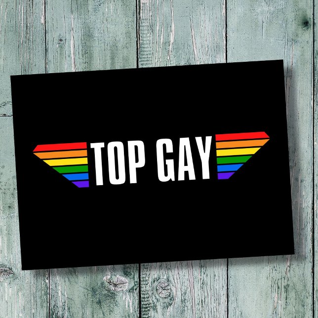 Gay Pride Top Gay Pride Rainbow Flag LGBT LGBTQ Card (Creator Uploaded)