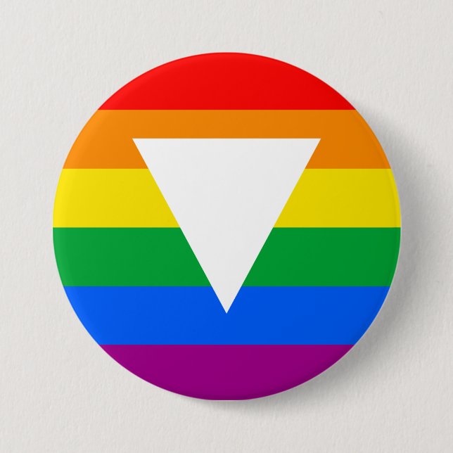 Gay Pride Triangle Design 3 Inch Round Button (Front)