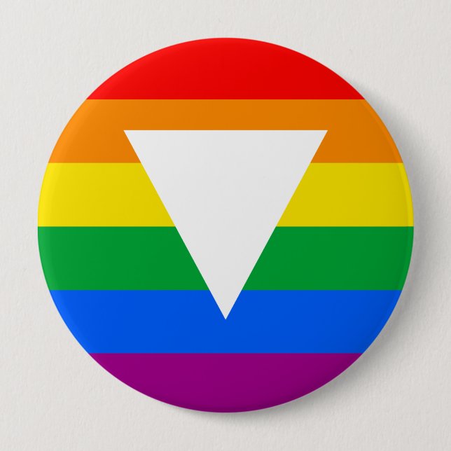 Gay Pride Triangle Design 4 Inch Round Button (Front)