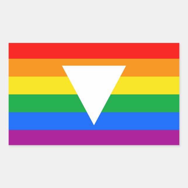Gay Pride Triangle Design Sticker (Front)