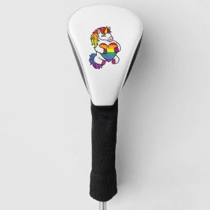 Gay Pride Unicorn Heart Rainbow Flag Lgbt Women Gi Golf Head Cover