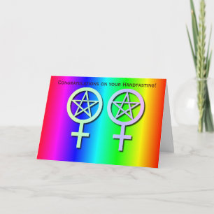 Gay Pride Wiccan Lesbian Handfasting Card 2