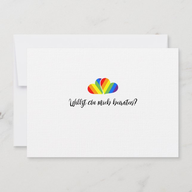 gay proposal weddings invitation (Front)