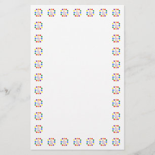 Gay Proud Irish LGBT Rainbow Shamrocks Stationery