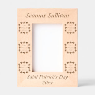 Gay Proud Irish Rainbow Shamrocks Etched Frames