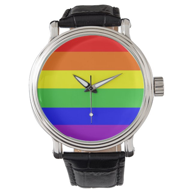 gay proud rainbow flag watch (Front)
