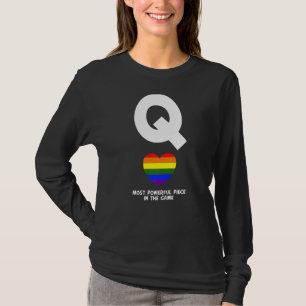 Gay Queen Lgbt Q Rainbow Pride Flag Colour Couple T-Shirt