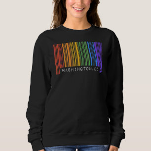 Gay Queer Barcode Pride Washington Dc Aesthetic Lg Sweatshirt