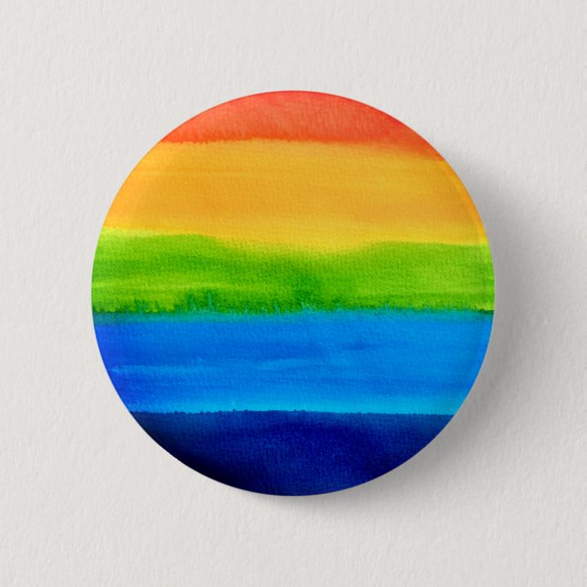 Gay Queer Rainbow  2 Inch Round Button (Front)