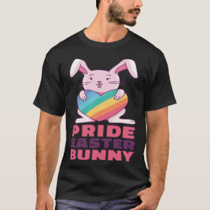 Gay Rainbow Bunny for Pride Easter Rabbit color T-Shirt