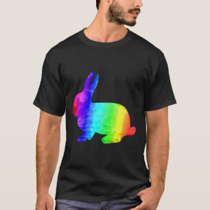 Gay Rainbow Design Bunny For Pride Easter Rabbit W T-Shirt