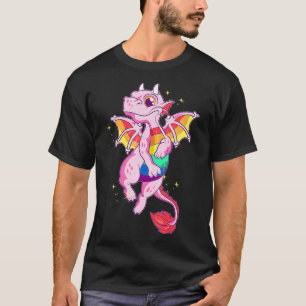 Gay Rainbow Dragon Equality Pride Funny Gift  T-Shirt