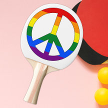Gay Rainbow Flag Peace Sign Symbol