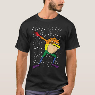 Gay Rainbow Frog Dab Pride Month Lgbt Ally Kids Bo T-Shirt