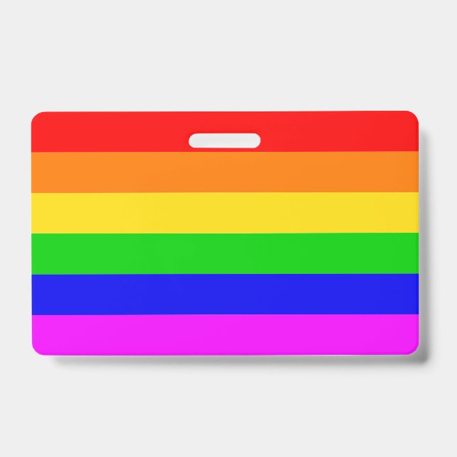 Gay Rainbow Transgender Rainbow Flag Badge (Front)