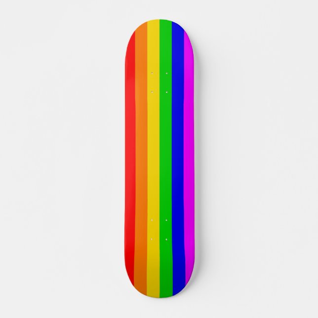 Gay Rainbow Transgender Rainbow Flag Skateboard (Front)