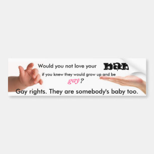 Gay rights bumper sticker