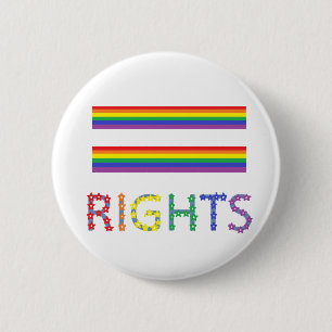 Gay Rights Equal Rights Pin Button