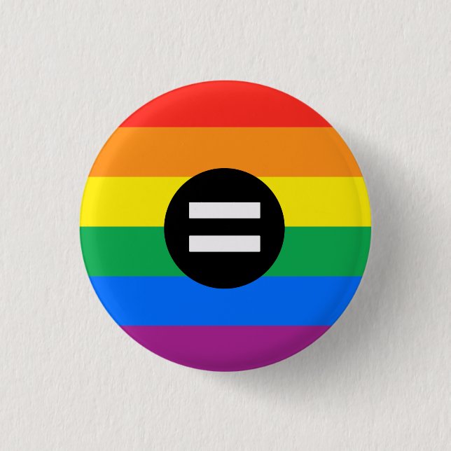 Gay Rights Flag 1 Inch Round Button (Front)