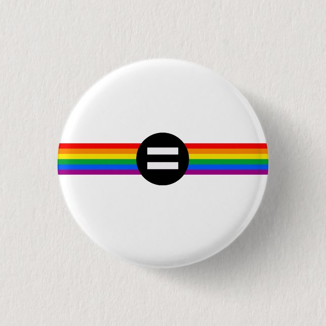 Gay Rights Flag 1 Inch Round Button (Front)