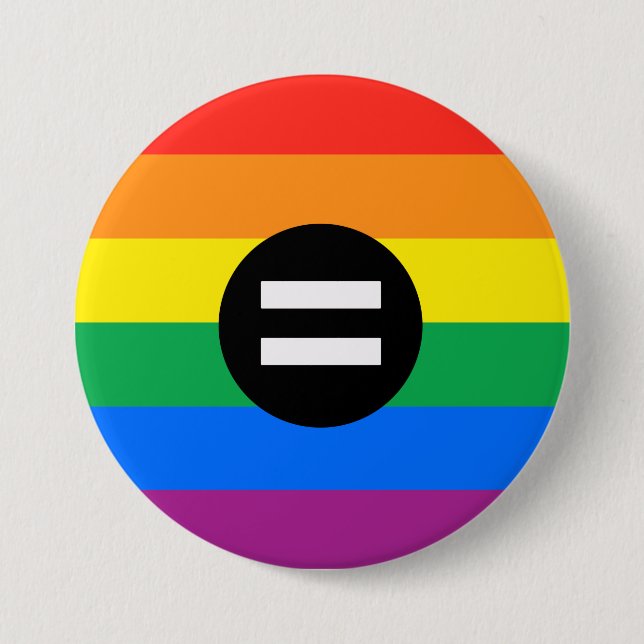 Gay Rights Flag 3 Inch Round Button (Front)