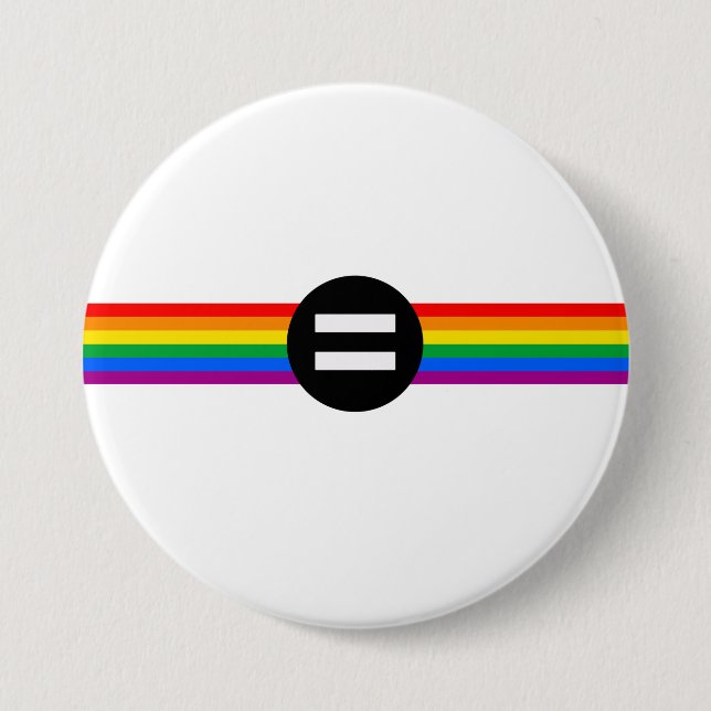 Gay Rights Flag 3 Inch Round Button (Front)