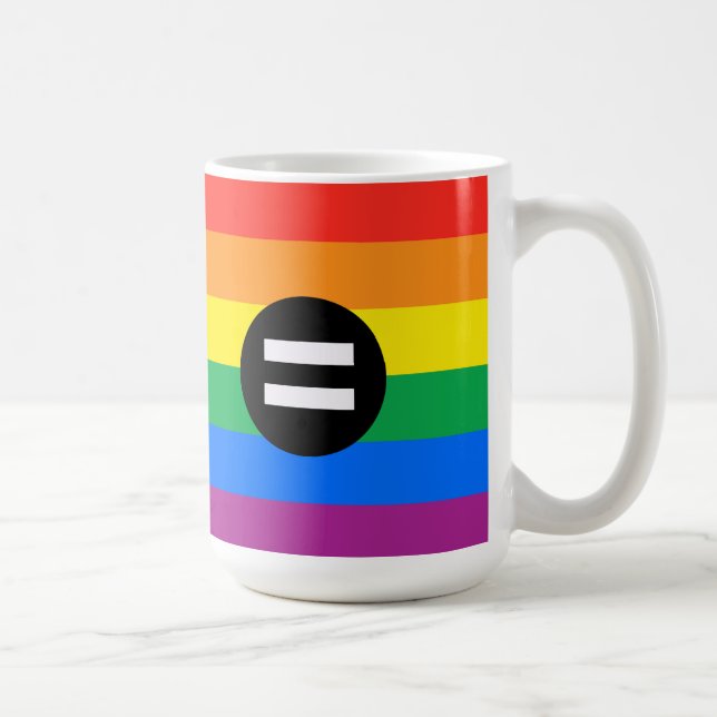 Gay Rights Flag Coffee Mug (Right)