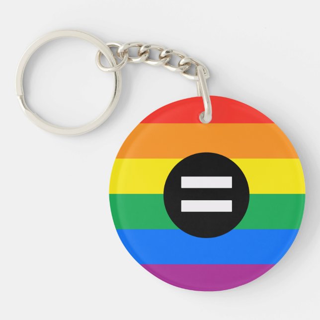 Gay Rights Flag Keychain (Front)