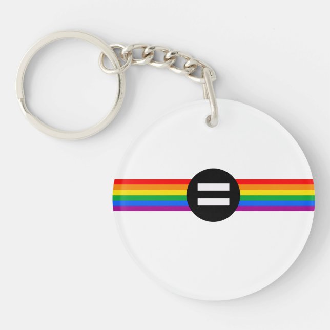 Gay Rights Flag Keychain (Front)