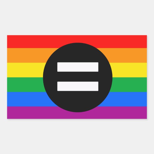 Gay Rights Flag Sticker (Front)