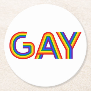 GAY ROUND PAPER COASTER