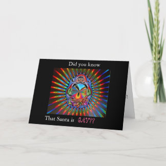 gay santa holiday card