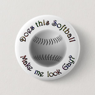 Gay Softball 2 Inch Round Button