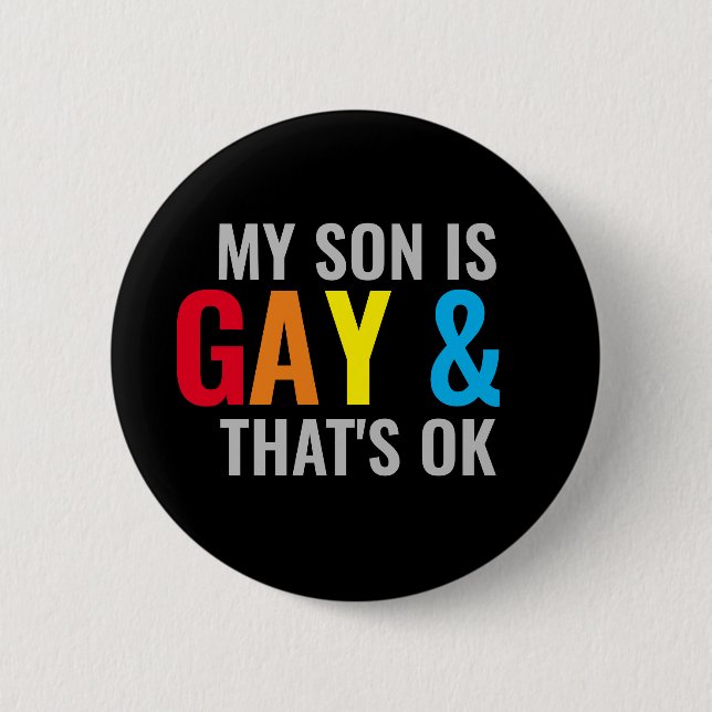 Gay Son 2 Inch Round Button (Front)