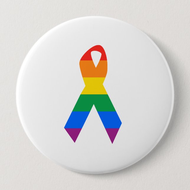 Gay Suicide Awareness 4 Inch Round Button (Front)