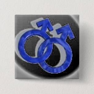 Gay-Symbols Black 2 Inch Square Button