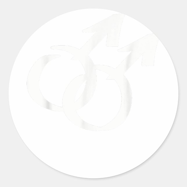 Gay symbols  classic round sticker (Front)