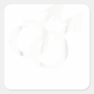 Gay symbols  square sticker