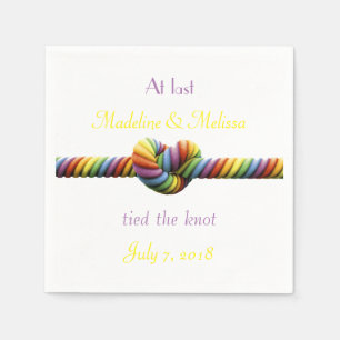 Gay Tied the Knot Wedding Napkins