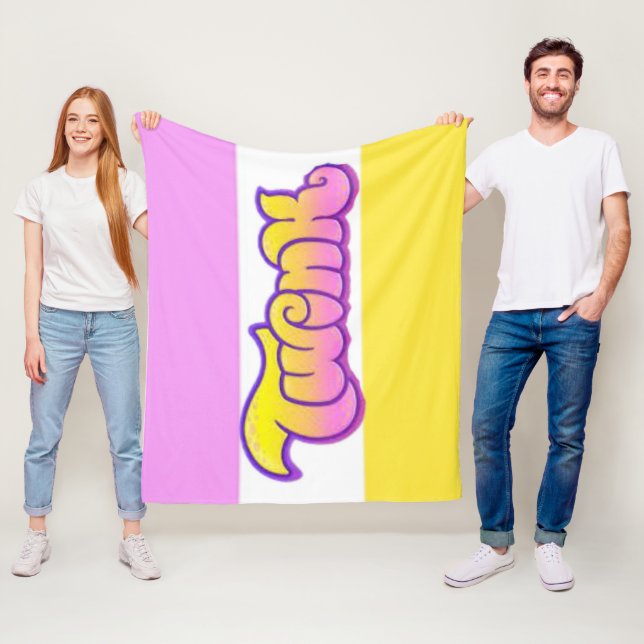Gay TWINK Pride Gifting Accent Blanket (In Situ)